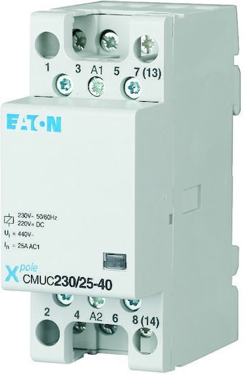 Eaton Релета На Релса Захранване 25A Четириполюсно С Търговия На Автомобилни Крушки 230V