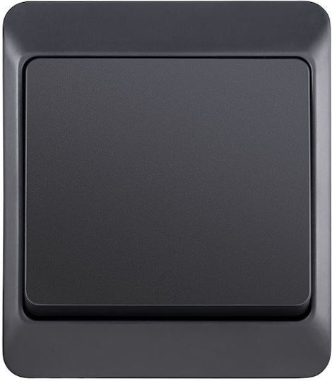 Elektro Plast Waterproof Wall Switch Lighting One-Way with Frame Gray
