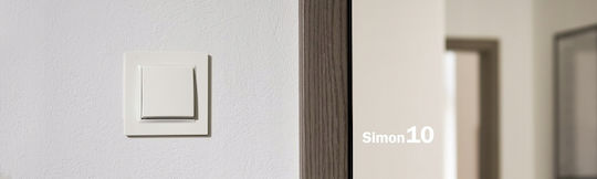 Kontakt-Simon Recessed Wall Switch Double Without Frame White