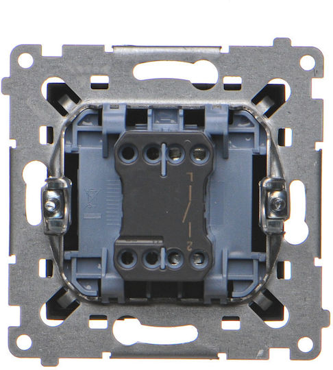 Kontakt-Simon Recessed Wall Switch Lighting One-Way without Frame Black