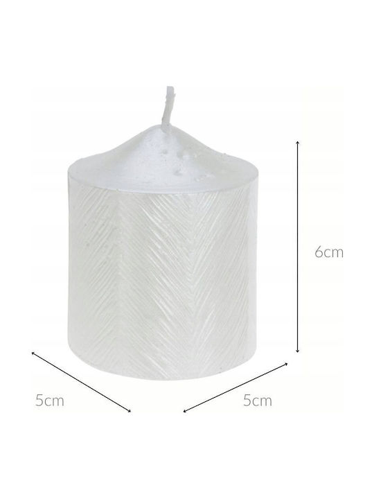Home Styling Collection Διακοσμητικό Κερί Μεταλλικό Σχέδιο 5 X 6 Εκ