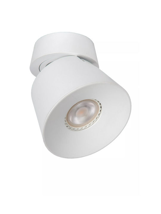 Lucide Lightning Trigono Μονό LED Σποτ σε Λευκό Χρώμα