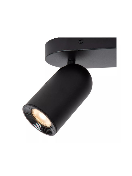 Lucide Lightning Punch Dublu LED Spot în Culoare Negru