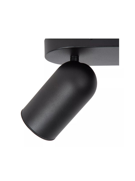 Lucide Lightning Punch Dublu LED Spot în Culoare Negru