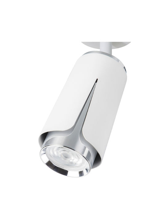 Eko Light Einzel Spot mit Fassung GU10 in Weiß Farbe