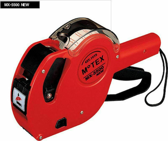 Motex MX5500 Handheld Label Maker 1 Row in Red Color