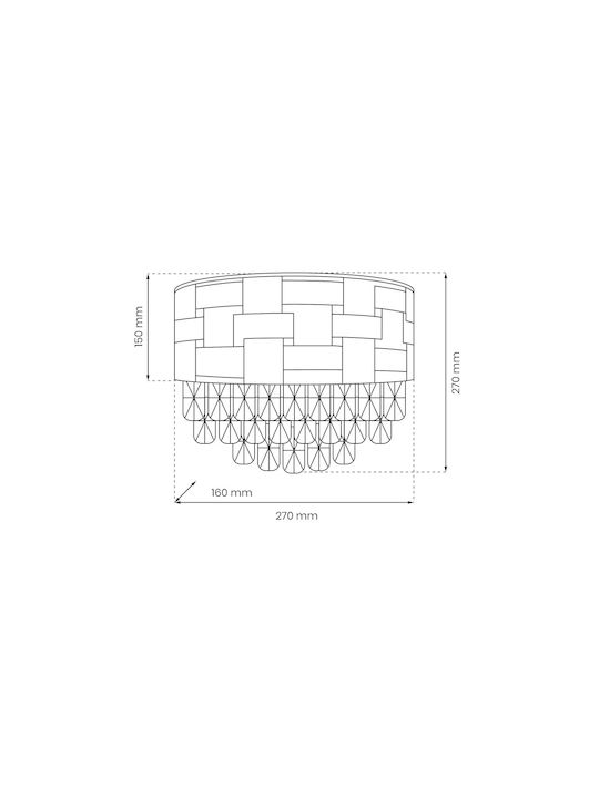 Eko Light Luxuria Chandelier with Crystals 2xE14 Gold ML8893