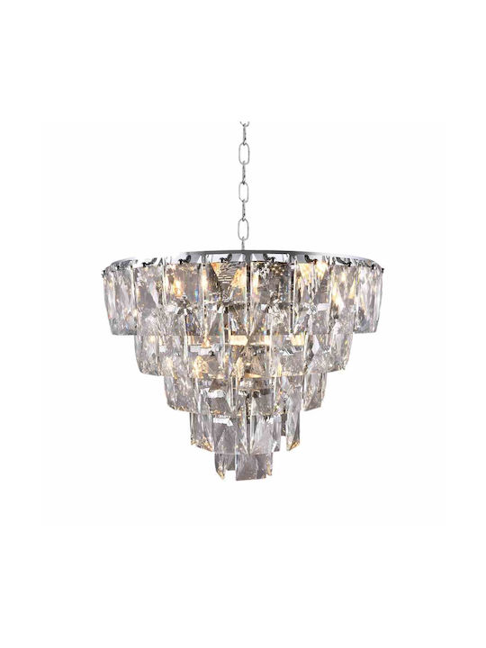 Eko Light Candelabru 6xE14 cu Cristale Transparent ML6001
