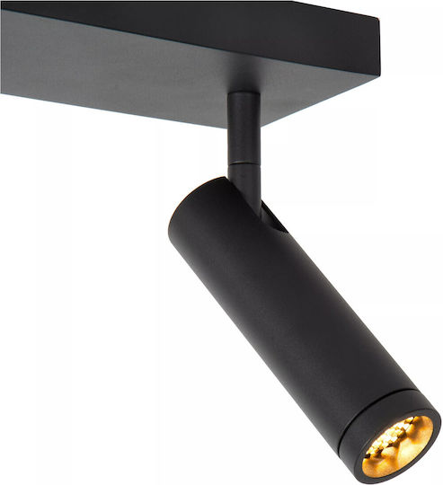Lucide Lightning Grado Διπλό Σποτ με Ντουί GU10 σε Μαύρο Χρώμα