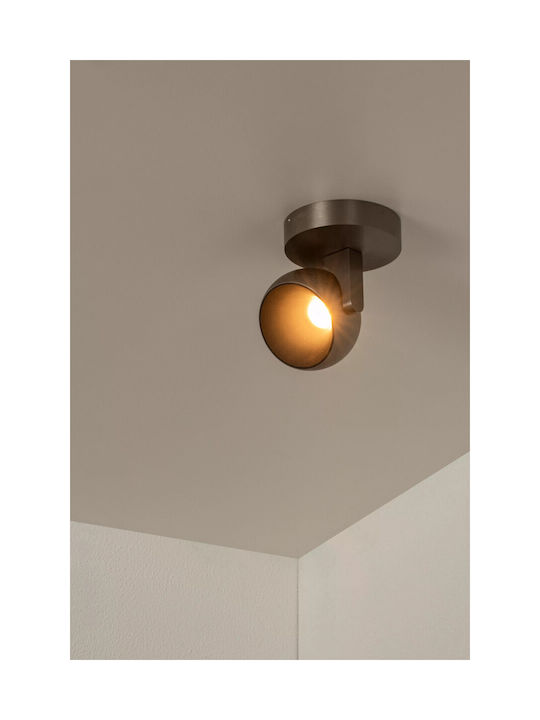 Lucide Lightning Esfera Μονό LED Θερμό Λευκό Σποτ σε Γκρι Χρώμα