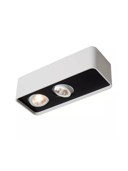 Lucide Lightning Angular LED Spot with 10 Lights in White Color