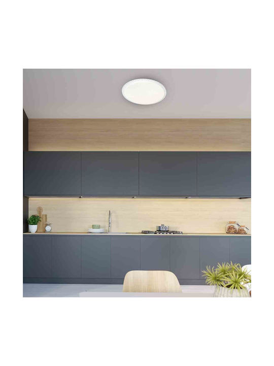 Eko Light Ceiling Mount Light White with Integrated LED and Remote Control