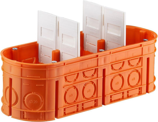 Simet Flush Electrical Box IP20 in Orange Color
