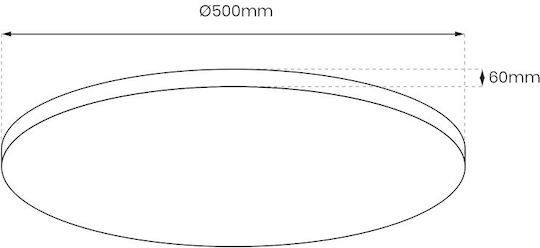 Eko Light Round Outdoor LED Panel 50W with Natural White Light 4000K