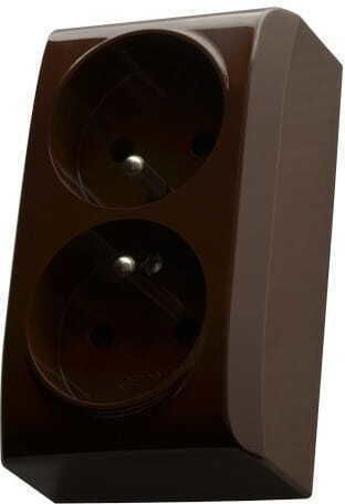 Bis Double Power Socket From U Brown Gn-2bz/24