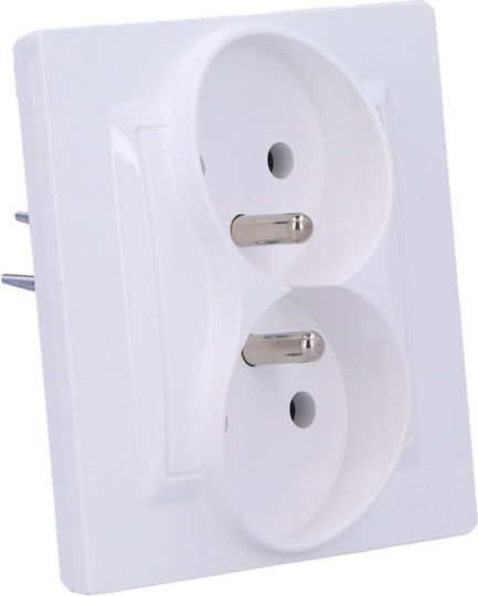 Kontakt-simon Double Power Socket Outlet Grounding Cgz2/11