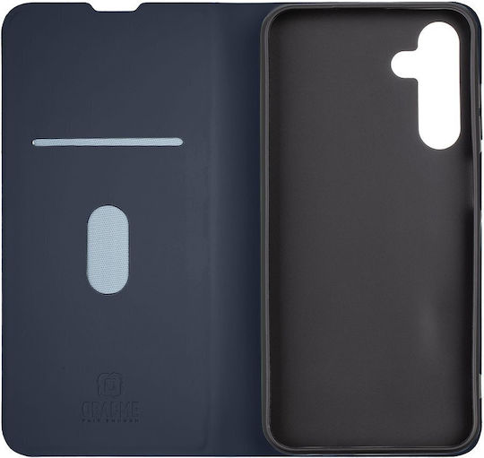 Obal:Me Smoothtouch Задна Корица Кожа / Закалено Стъкло Син За Galaxy A25 5G