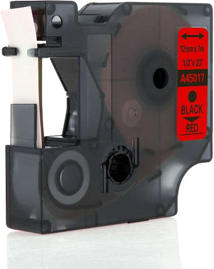 D1 45017 Label Maker Tape 7m x 12mm In Red Colour Compatible With Dymo D1