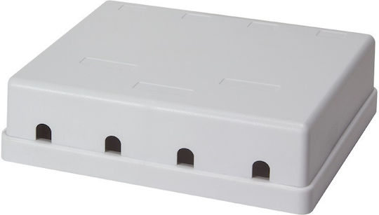 LogiLink Единично Външно Гнездо За Електрическа Мрежа RJ45 В Бял Цвят NK4034