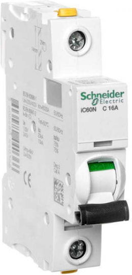 Schneider Electric Automatic Circuit Breaker 16A Single-pole AC A9F04116