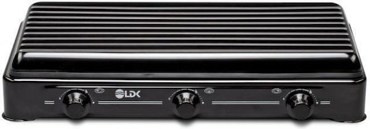 LDK Living Outdoors Amorfo Liquid Gas Countertop Triple Burner Black
