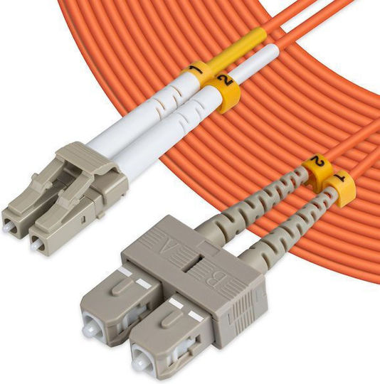 Microconnect Καλώδιο Οπτικής Ίνας LC/UPC-SC/UPC 2m Πορτοκαλί