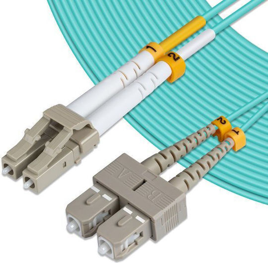 Microconnect Cablu de fibră optică LC/UPC-SC/UPC 1m Turcoaz 1buc