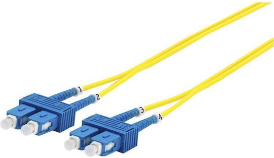 Microconnect Καλώδιο Οπτικής Ίνας SC/UPC-SC/UPC 5m Κίτρινο