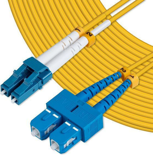 Microconnect Καλώδιο Οπτικής Ίνας LC/UPC-SC/UPC 10m Κίτρινο