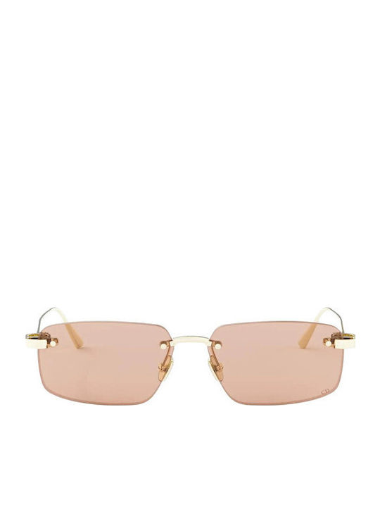 Dior Unisex Sunglasses with Gold Metal Frame and Gold Lens CDIOR S4U B0L0