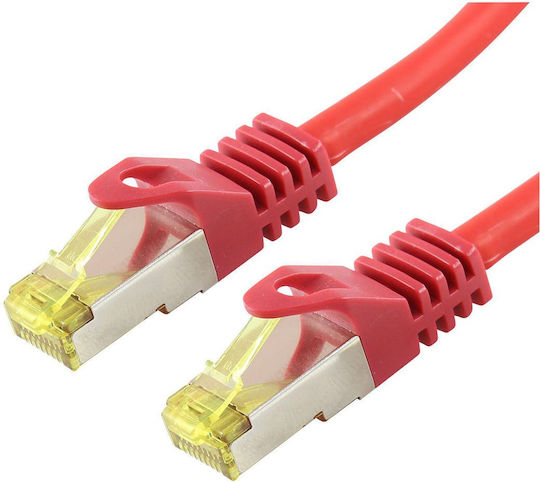 Logon S/FTP Cat.6a (Gigabit) Καλώδιο Δικτύου Ethernet 7.5m Κόκκινο