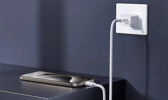Zenwire Braided USB 2.0 Cablu USB-C bărbătesc - USB-A / USB-C Alb 2m