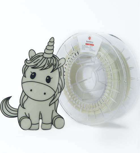 Strawberry 3D PLA 3D Printer Filament 1.75mm Glow in the Dark 0.5kg 1τμχ (Spool)