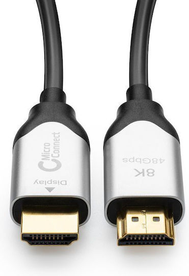 Microconnect HDMI 2.1 Ultra High Speed 48Gbps 4K 120Hz HDR VRR Cable HDMI Male - HDMI Male 10m Black