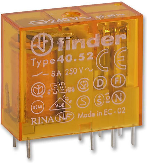 Finder Ρελέ 24V 8A 1τμχ 40.52.8.024.0000