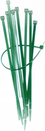 Sapiselco Πλαστικά Δεματικά Καλωδίων 200mmx4.5mm σε Πράσινο χρώμα (100τμχ)