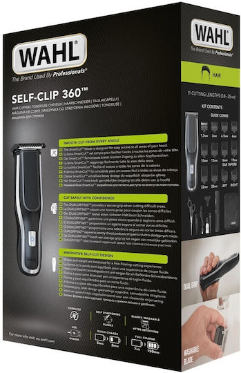 Wahl Professional Self-Clip 360™ Σετ Επαναφορτιζόμενης Κουρευτικής Μηχανής Μαύρο