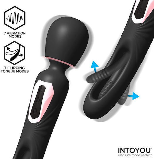 IntoYou Vibrating Wand Δονητής Μασάζ Μαύρος