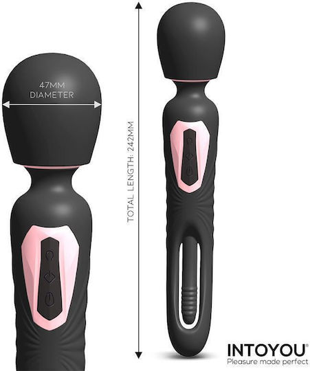 IntoYou Vibrating Wand Δονητής Μασάζ Μαύρος