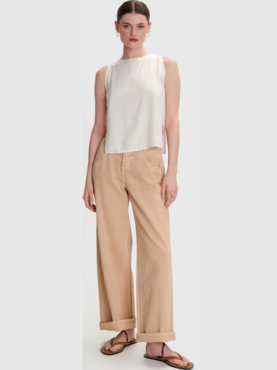 Women's Blouse Sleeveless White