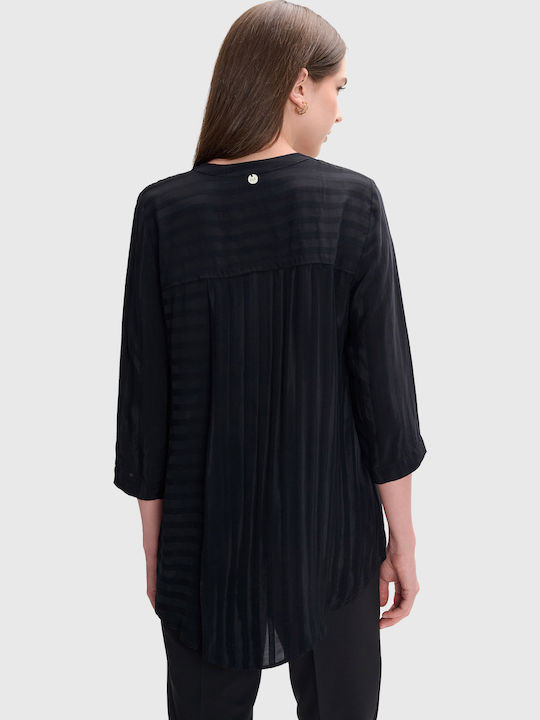 Tunika Gestreift Black