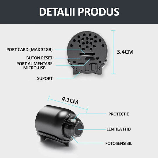 Κρυφή Κάμερα WiFi 1080p με Υποδοχή για Κάρτα Μνήμης και Ανιχνευτή Κίνησης