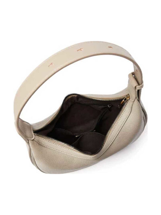 Leather Women's Bag Tote Handbag Beige