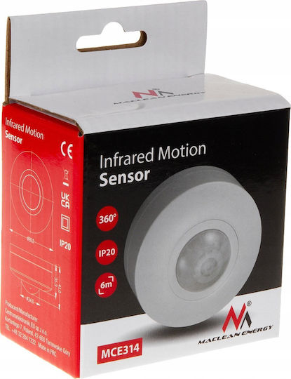 Maclean Energy Wired Infrared Motion Sensor with 6m Range
