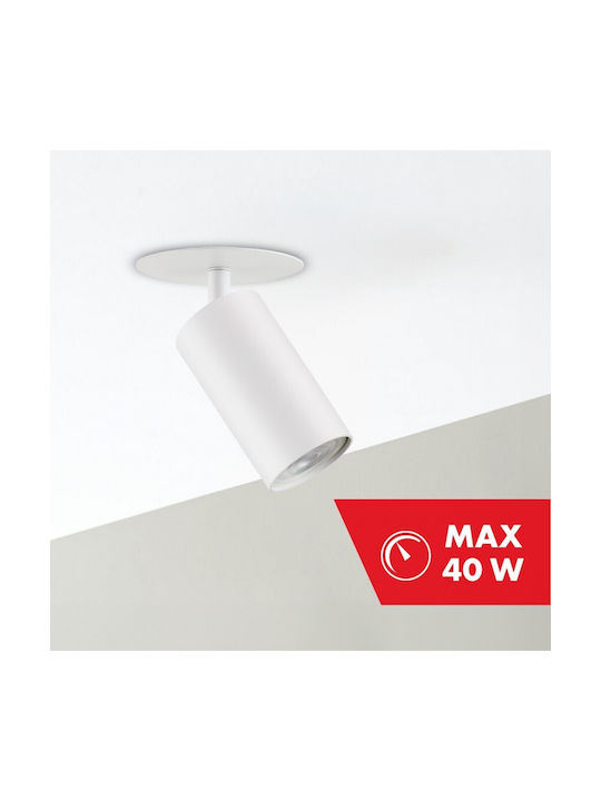 Maclean Energy Spot with Socket GU10 in White Color
