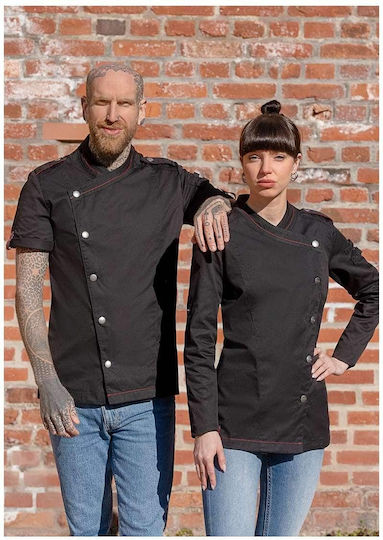Rock Chef Haina Bucătar Negru cu Mâneci scurte