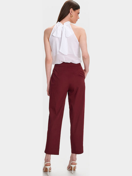 Women's Fabric Trousers Red