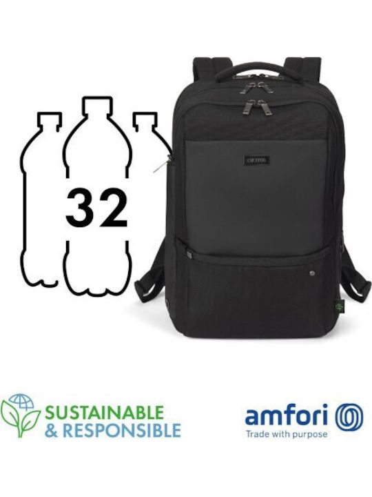 Dicota Tasche Rucksack für Laptop 17.3" in Schwarz Farbe D32163-RPET