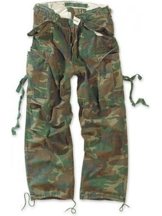 Παντελονι Surplus Vintage Fatigue Woodland Camo