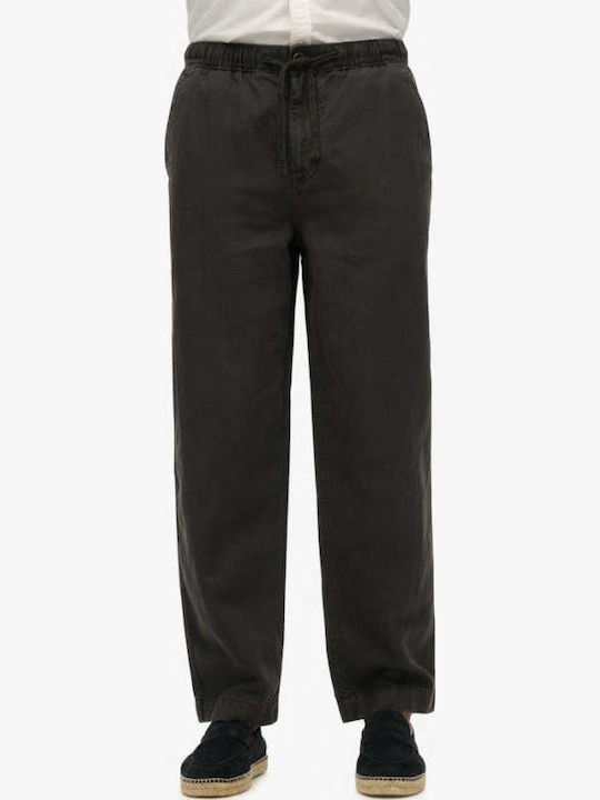Drawstring' Trousers in Loose Fit Black